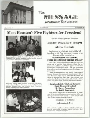 The Message, Volume 13, Number 11, December 1985