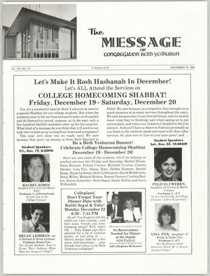 The Message, Volume 14, Number 10, December 1986