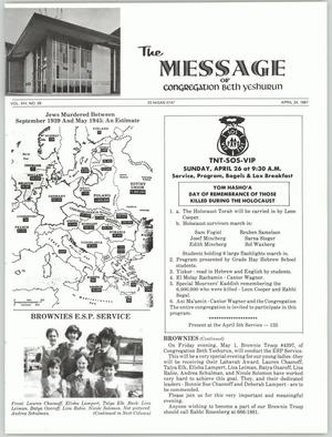 The Message, Volume 14, Number 29, April 1987