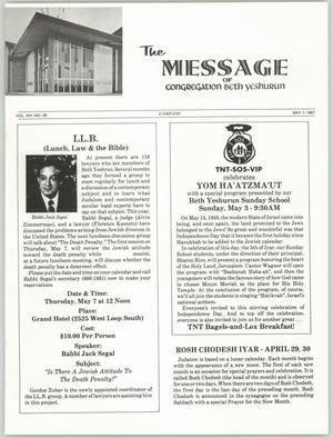 The Message, Volume 14, Number 29, May 1987