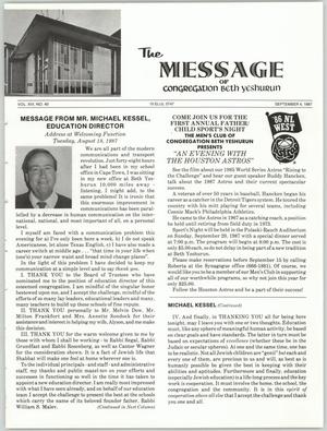 The Message, Volume 14, Number 40, September 1987