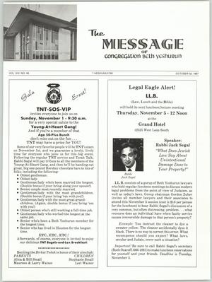 The Message, Volume 14, Number 48, October 1987