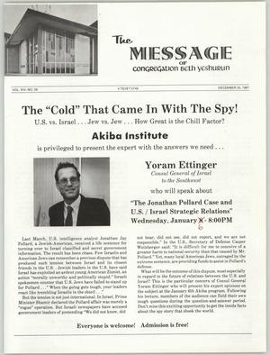 The Message, Volume 14, Number 56, December 1987