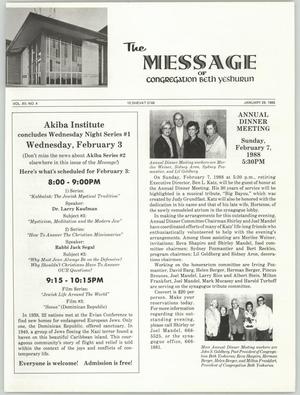 The Message, Volume 15, Number 4, January 1988