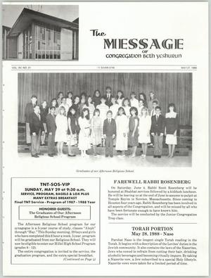 The Message, Volume 15, Number 21, May 1988