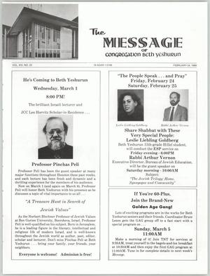 The Message, Volume 16, Number 23, February 1989