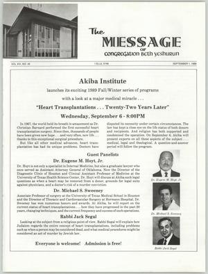 The Message, Volume 16, Number 44, September 1989