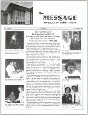 The Message, Volume 17, Number 1, October 1989