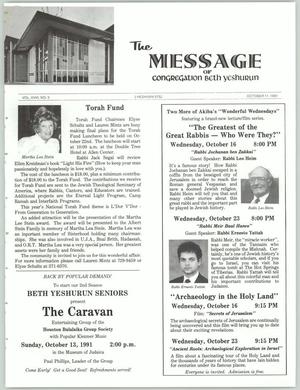 The Message, Volume 18, Number 3, October 1991