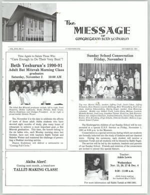 The Message, Volume 18, Number 4, October 1991