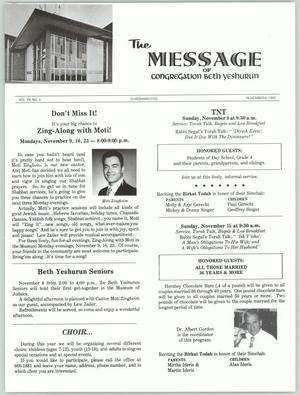 The Message, Volume 20, Number 3, November 1992