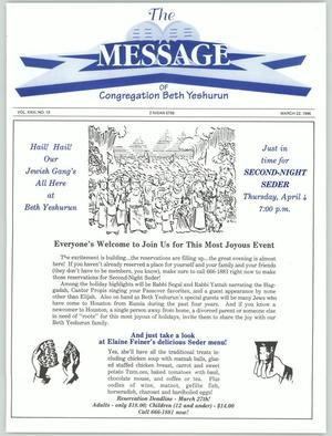 The Message, Volume 23, Number 13, March 1996