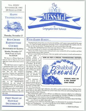 The Message, Volume 34, November 28, 1997