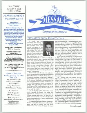 The Message, Volume 34, January 9, 1998
