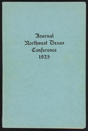 Journal of the Northwest Texas Annual Conference, Methodist Episcopal Church, South: 1925