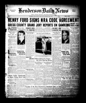 Henderson Daily News (Henderson, Tex.), Vol. 4, No. 89, Ed. 1 Sunday, July 1, 1934