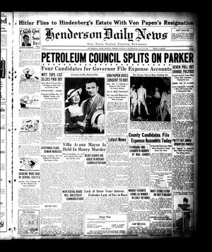 Henderson Daily News (Henderson, Tex.), Vol. 4, No. 91, Ed. 1 Tuesday, July 3, 1934