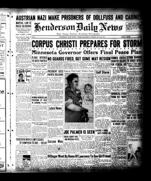 Henderson Daily News (Henderson, Tex.), Vol. 4, No. 110, Ed. 1 Wednesday, July 25, 1934
