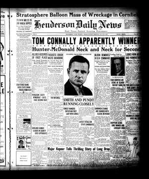 Henderson Daily News (Henderson, Tex.), Vol. 4, No. 113, Ed. 1 Sunday, July 29, 1934