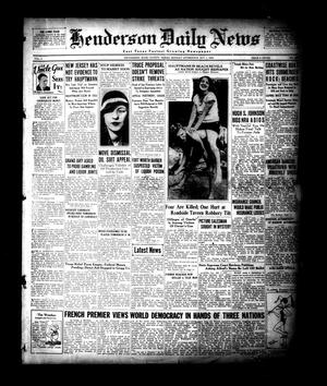 Henderson Daily News (Henderson, Tex.), Vol. 4, No. 168, Ed. 1 Monday, October 1, 1934