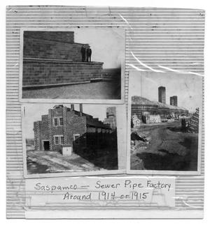 Primary view of object titled 'Saspamco-Sewer Pipe Factory, 1914-1915'.