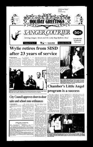 Sanger Courier (Sanger, Tex.), Vol. 93, No. 5, Ed. 1 Thursday, December 24, 1992