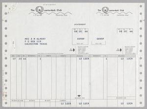 [Invoice From Quarterdeck Club, August 1966]