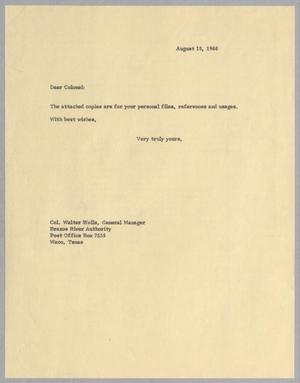 [Letter to Walter Wells, August 18, 1956]