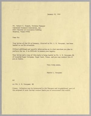 [Letter from Arthur M. Alpert to Robert C. Hosack, January 10, 1966]