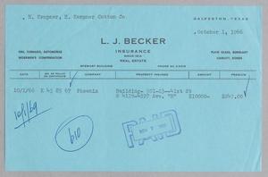 [Invoice for Building Insurance by Phoenix, October 1966]