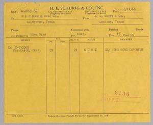 Primary view of object titled '[Invoice for Items Delivered to Lone Star, March 1966]'.