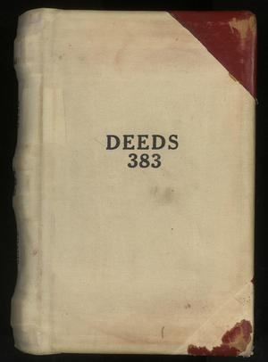 Primary view of object titled 'Travis County Deed Records: Deed Record 383'.