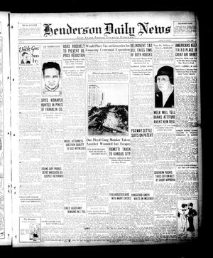 Henderson Daily News (Henderson, Tex.), Vol. 4, No. 186, Ed. 1 Monday, October 22, 1934