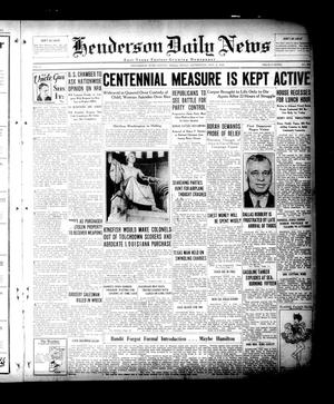 Henderson Daily News (Henderson, Tex.), Vol. 4, No. 202, Ed. 1 Friday, November 9, 1934