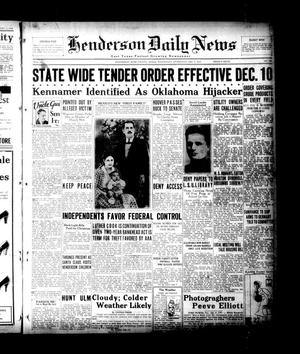 Henderson Daily News (Henderson, Tex.), Vol. 4, No. 224, Ed. 1 Wednesday, December 5, 1934