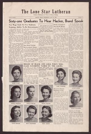 The Lone Star Lutheran (Seguin, Tex.), Vol. 39, No. 13, Ed. 1 Wednesday, May 21, 1958