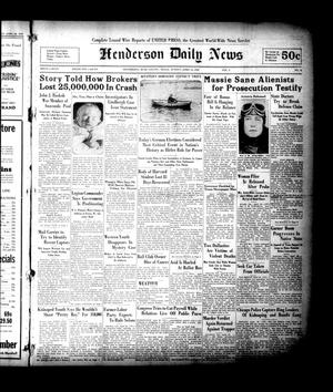 Henderson Daily News (Henderson, Tex.), Vol. 2, No. 31, Ed. 1 Sunday, April 24, 1932