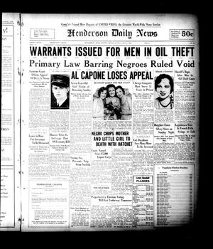Henderson Daily News (Henderson, Tex.), Vol. 2, No. 38, Ed. 1 Monday, May 2, 1932