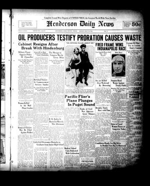 Henderson Daily News (Henderson, Tex.), Vol. 2, No. 62, Ed. 1 Monday, May 30, 1932