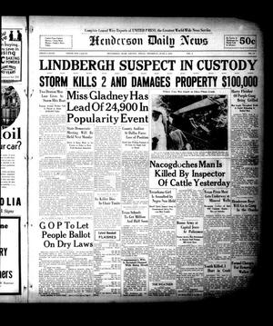 Henderson Daily News (Henderson, Tex.), Vol. 2, No. 71, Ed. 1 Thursday, June 9, 1932
