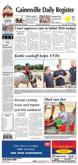 Gainesville Daily Register (Gainesville, Tex.), Vol. 125, No. 234, Ed. 1 Tuesday, July 28, 2015
