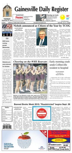 Gainesville Daily Register (Gainesville, Tex.), Vol. 126, No. 16, Ed. 1 Tuesday, September 22, 2015