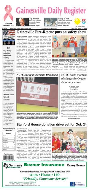 Gainesville Daily Register (Gainesville, Tex.), Vol. 126, No. 29, Ed. 1 Friday, October 9, 2015