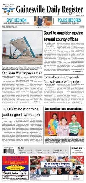 Gainesville Daily Register (Gainesville, Tex.), Vol. 126, No. 84, Ed. 1 Tuesday, December 29, 2015