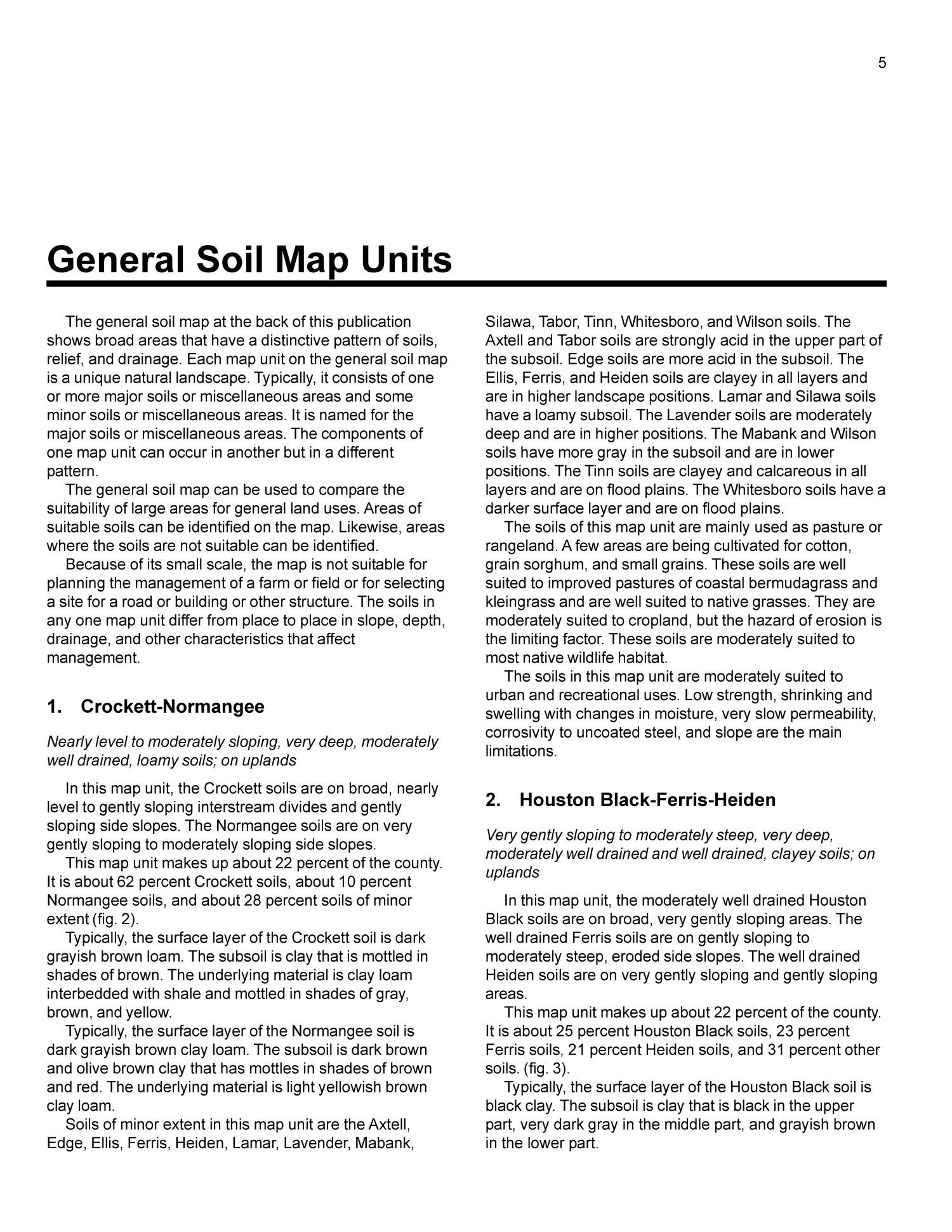 Soil Survey of Limestone County, Texas
                                                
                                                    5
                                                