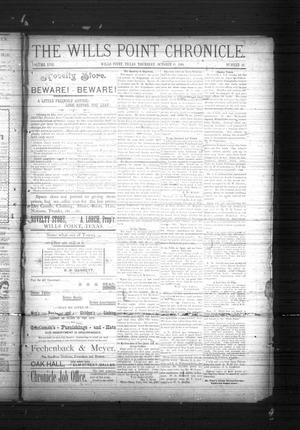 Primary view of object titled 'The Wills Point Chronicle. (Wills Point, Tex.), Vol. 17, No. 42, Ed. 1 Thursday, October 18, 1894'.