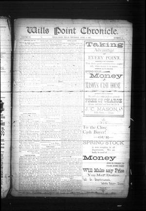Primary view of object titled 'Wills Point Chronicle. (Wills Point, Tex.), Vol. 20, No. 14, Ed. 1 Thursday, April 8, 1897'.