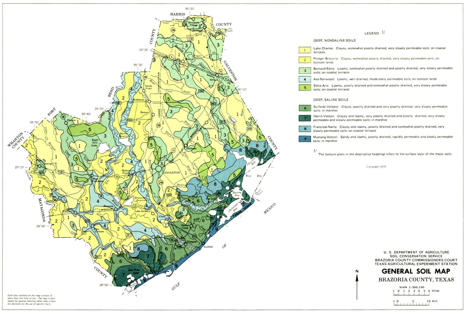 General Soil Map Brazoria County Texas Side 1 Of 1 The Portal To