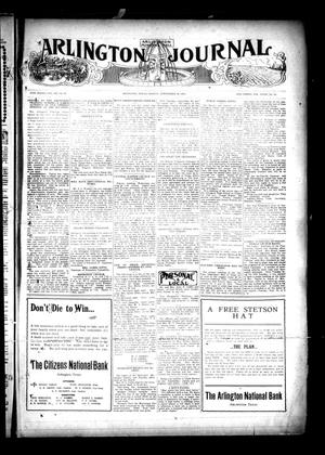 Primary view of object titled 'Arlington Journal (Arlington, Tex.), Vol. 12, No. 34, Ed. 1 Friday, September 26, 1913'.