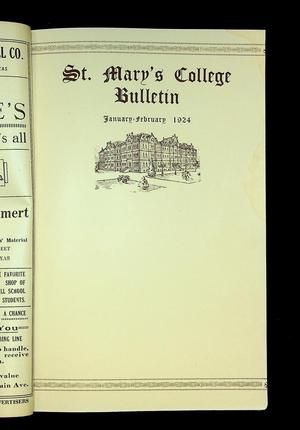 St. Mary's College Bulletin (San Antonio, Tex.), Vol. 5, No. 4, Ed. 1, January 1924